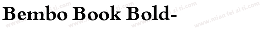 Bembo Book Bold字体转换